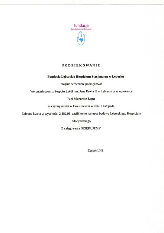 Grafika: Podziękowanie