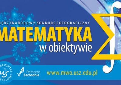 Plakat z informacją o konkursie "Matematyka w obiektywie"