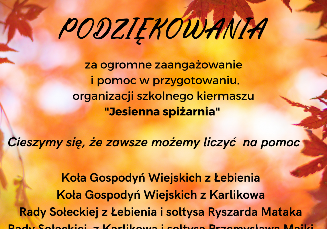 Grafika 1: Podziękowania