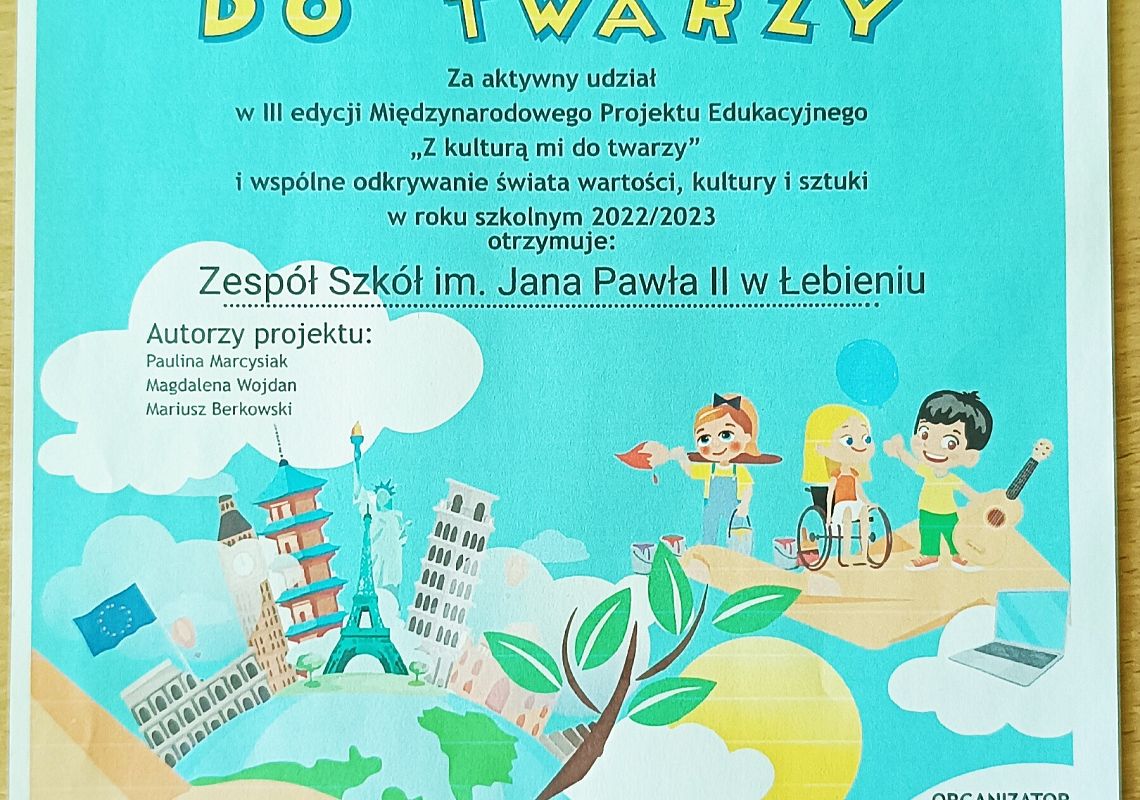 certyfikat z kulturą mo do twarzy