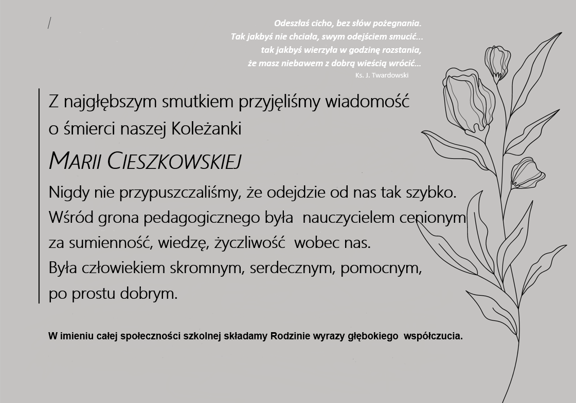 Grafika 1: Odeszłaś cicho, bez słów pożegnania.
