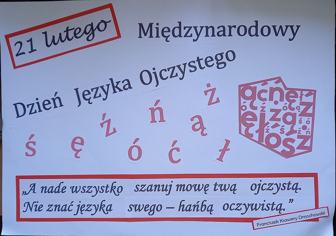obrazek z napisem: Międzynarodowy Dzień Języka Ojczystego