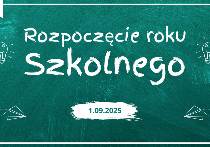 grafika pobrana z internetu, obrazek z napisem rozpoczęcie roku szkolnego