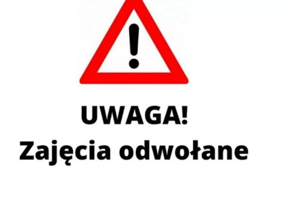 obrazek z internetu - uwaga zajęcia odwołane