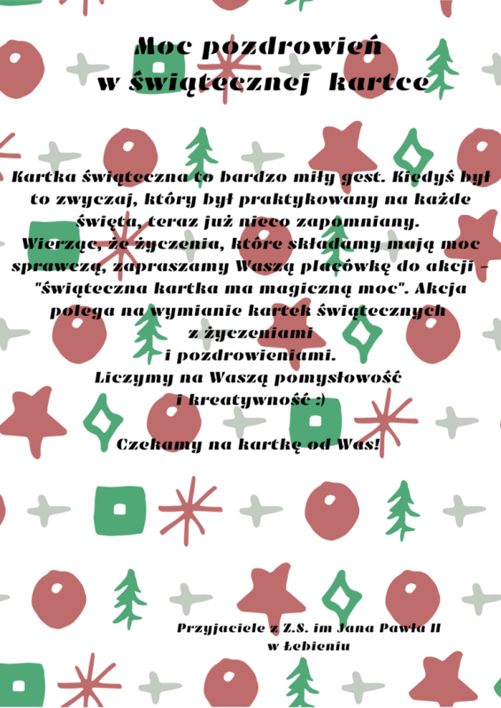 Grafika #0: " Kartka świąteczna ma magiczną moc".