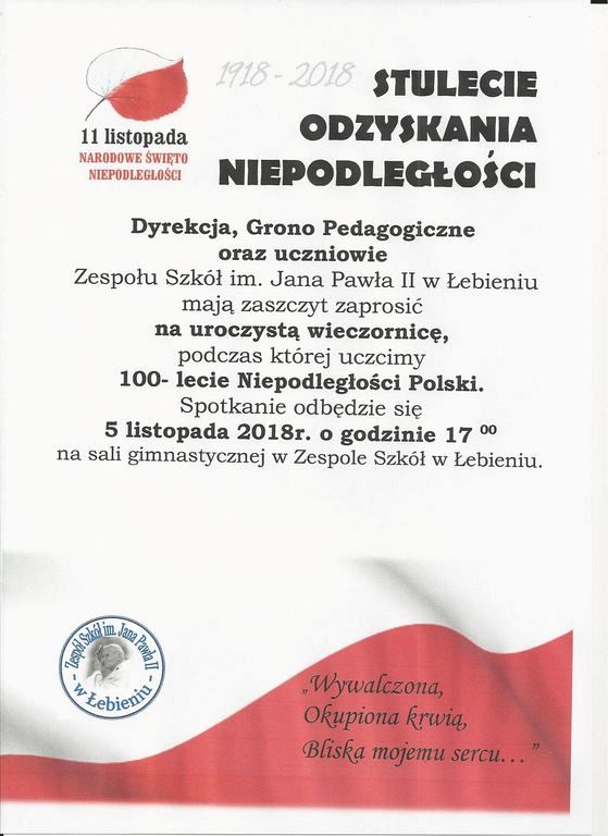 Grafika #0: Zaproszenie na wieczornicę.