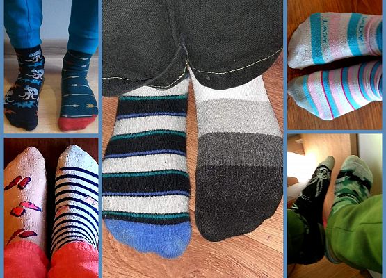 Kolorowe i różne skarpety to solidarność z osobami z Zespołem Downa