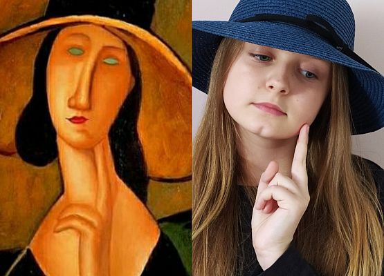 Żywe reprodukcje obrazów uczniów klasy VI