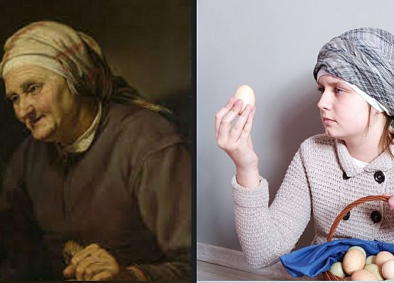 Żywe reprodukcje obrazów uczniów klasy VI