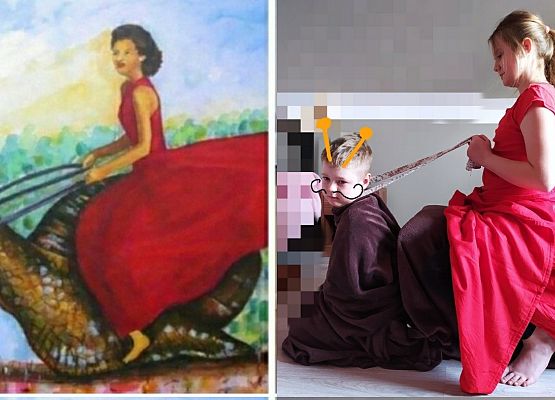 Żywe reprodukcje obrazów uczniów klasy VI