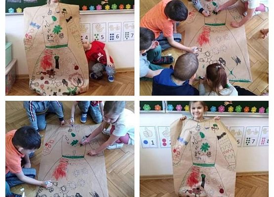 Dzieci wykonały portret Pani Wiosny