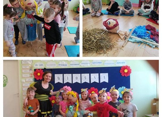 Dzieci wykonują Marzannę