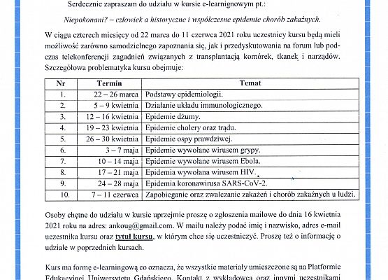 Ulotka informacyjna grafika