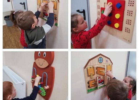 Doskonalenie percepcji wzorkowej i motoryki małej-tablice manipulacyjne.