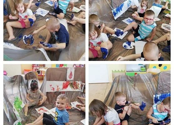 Malowanie stopami- cztery żywioły