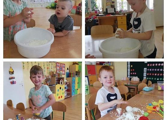 Zabawy masami sensoplastycznymi-kremolina