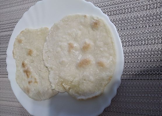 Podpłomyki wykonane przez ucznia