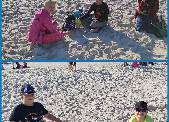 |Uczniowie na plaży