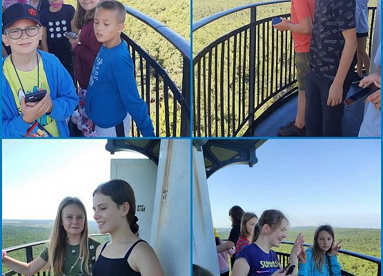 Uczniowie na latarni