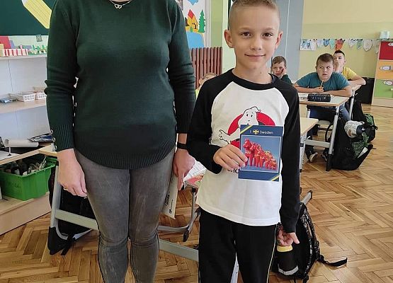 Uczeń z wychowawczynią