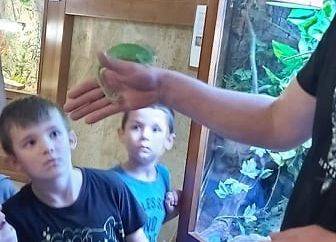 Przedszkolaki słuchają przewodnika