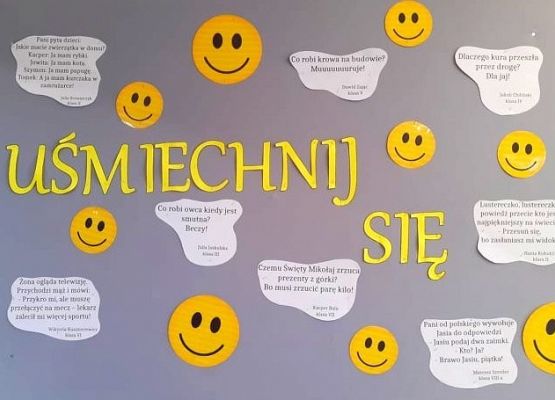 Gazetka ścienna z okazji Dnia Uśmiechu