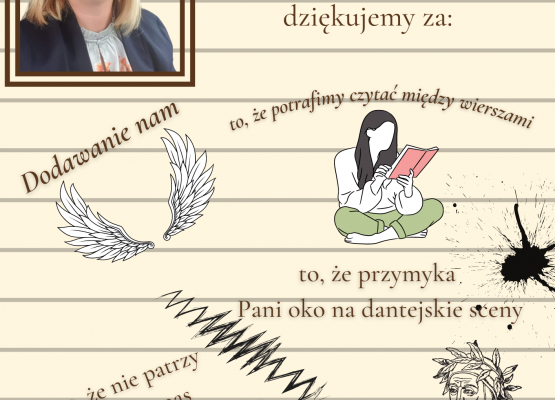 Dyplom z fotografią i życzeniami dla nauczyciela