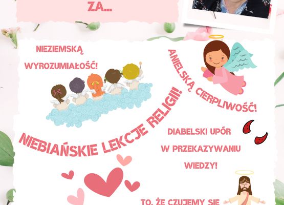 Dyplom z fotografią i życzeniami dla nauczyciela