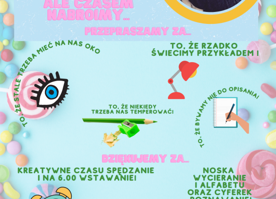 Dyplom z fotografią i życzeniami dla nauczyciela