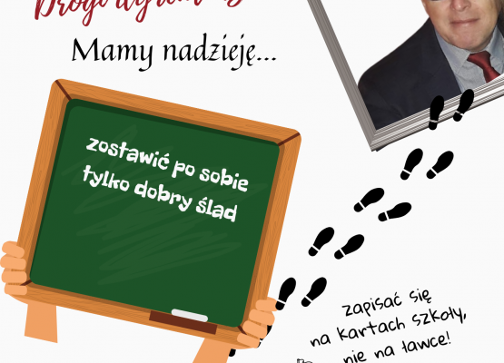 Dyplom z fotografią i życzeniami dla nauczyciela