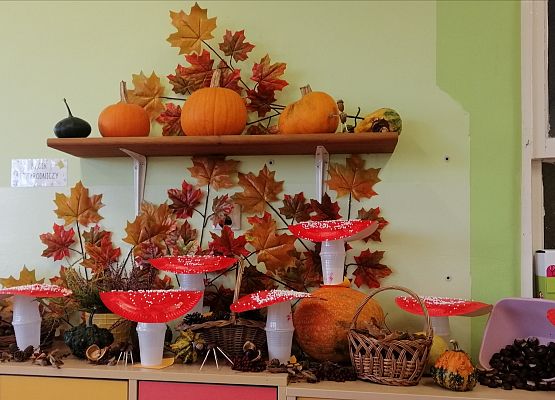 Jesienny kącik grupy Pszczółki