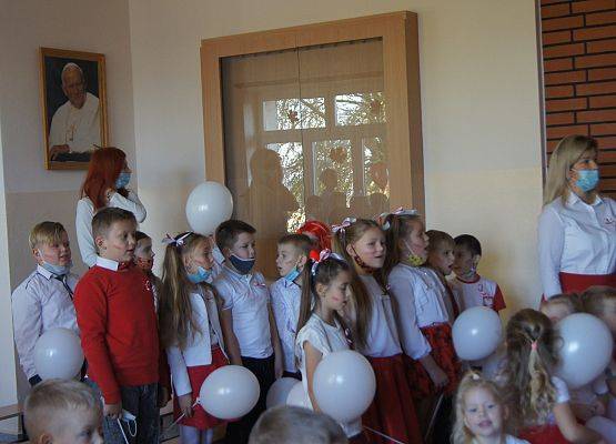 Uczniowie podczas apelu