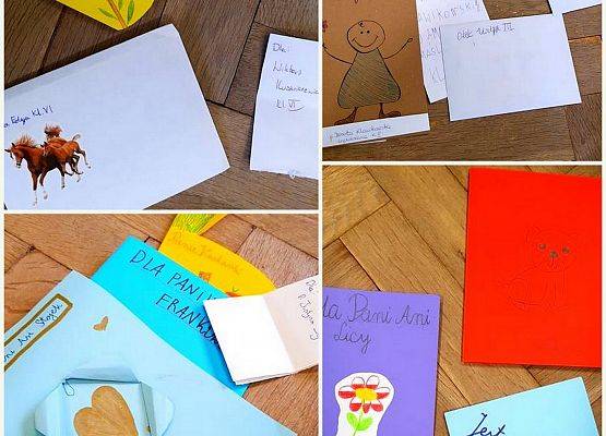 Kartki wykonane przez uczniów z okazji Dnia Życzliwości i Pozdrowień