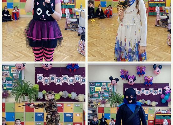 Dzieci prezentują swoje przebrania