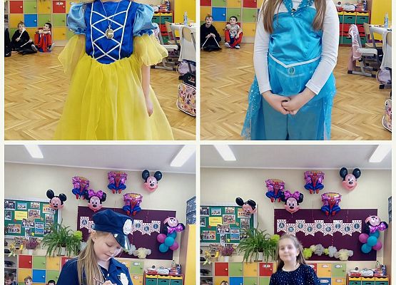 Uczennice prezentują się w swoich przebraniach