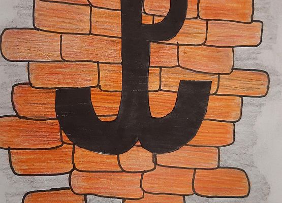 Kartka wykonana przez ucznia w ramach akcji Bohater-ON