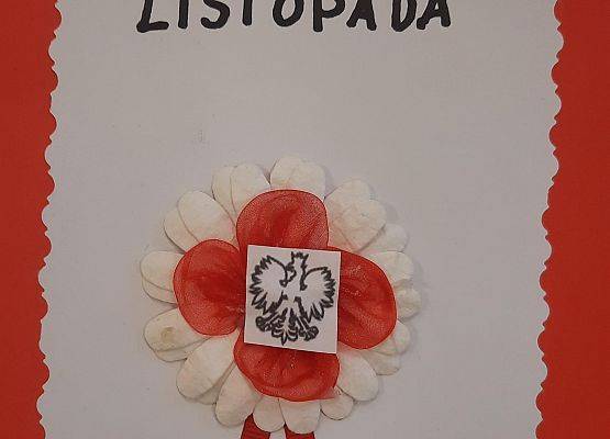 Kartka wykonana przez ucznia w ramach akcji Bohater-ON