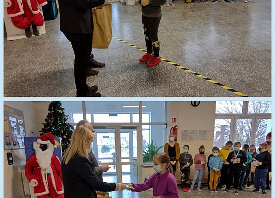 Uczennice odbierają nagrodę