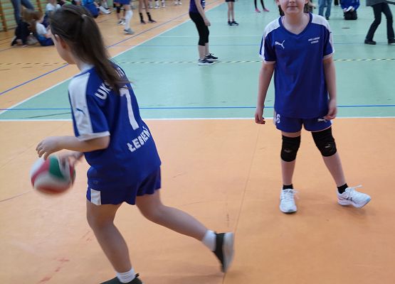 Zawodniczki podczas gry w piłkę siatkową