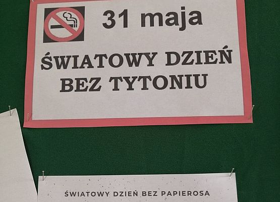 Gazetka szkolna - Światowy Dzień bez Tytoniu