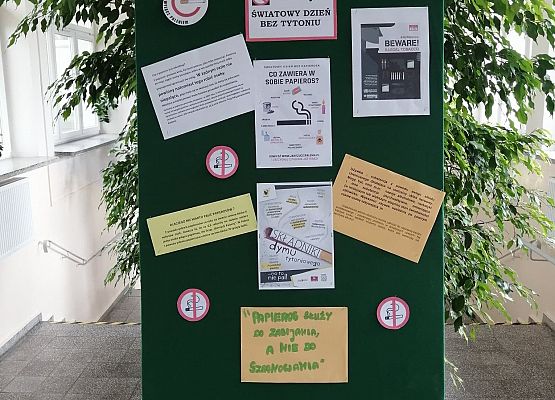 Gazetka szkolna - Światowy Dzień bez Tytoniu