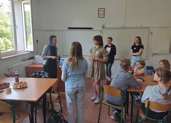 Uczniowie podczas zabaw integracyjnych