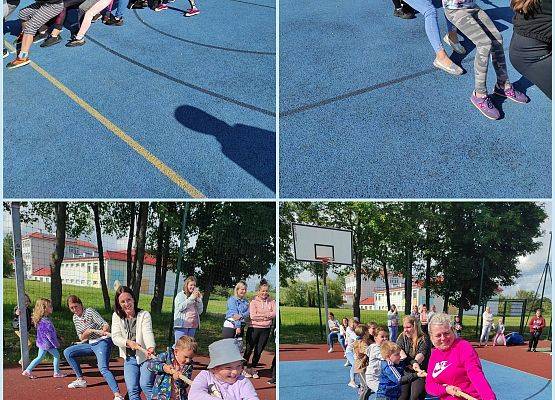 Uczniowie i rodzice podczas konkurencji