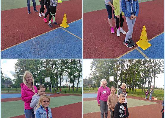 Rodzice z dziećmi podczas konkurencji