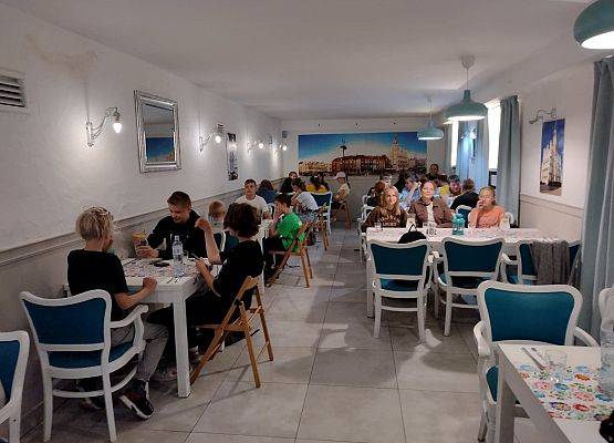 Uczestnicy wycieczki  na obiedzie