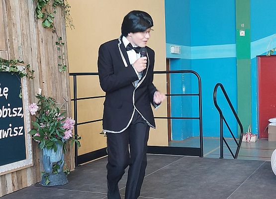 Uczeń podczas występu