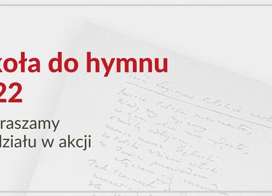 plakat z napisem szkoła do hymnu