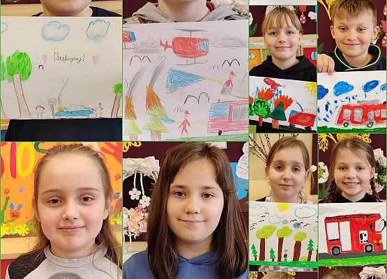 uczniowie prezentują swoje laurki