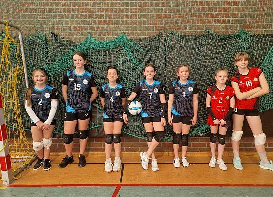 zawodniczki stoją przy ścianie