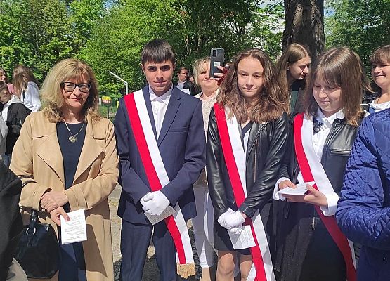 delegacja Zespołu Szkół im. Jana Pawła II w Łebieniu